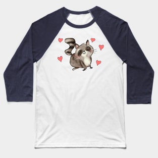 Cute racoon Baseball T-Shirt